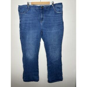 Evri Jeans Womens Plus Blue Stretch Denim Mid Rise Bootcut Size 24W